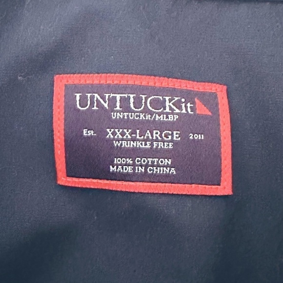 Untuckit Boston Red Sox Navy Button Down Size XXXL - Picture 2 of 6